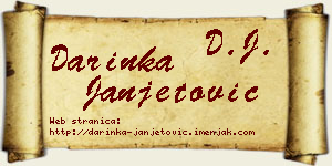 Darinka Janjetović vizit kartica